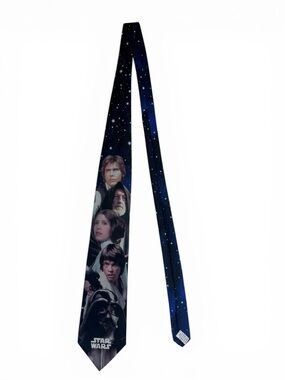 Ralph Marlin Blue Star Wars Character Print Tie